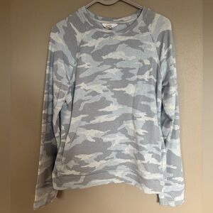 Athleta Girl blue  Camo Pullover